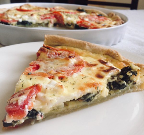 tarta szpinakowa z serem feta Oliwowo