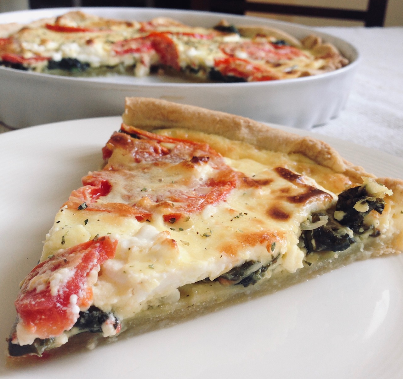 tarta szpinakowa z serem feta Oliwowo
